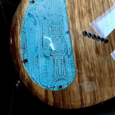Forbidden Engravings Kiesel Cavity Cover Backplate - Giger FLOURESCENT SKY BLUE Edition image 1