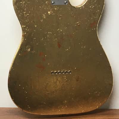 LEFTY Custom Heavy Relic TL59 Gold Metallic Vintage Guitar Aged Tele 6 Lb HSC image 6