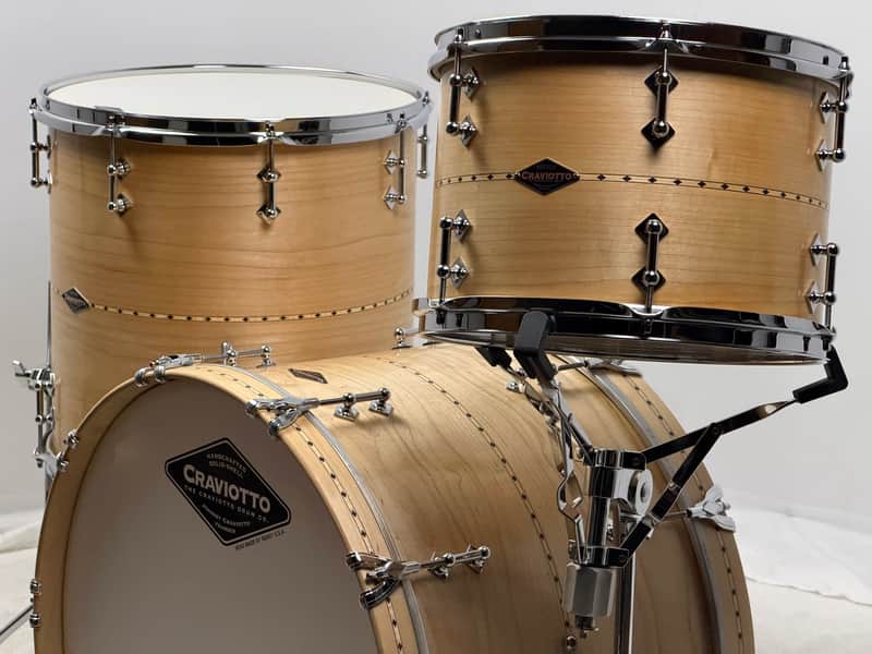 Craviotto 22/13/16" Custom Shop Solid Maple Drum Set - Maple Inlay Bild 1