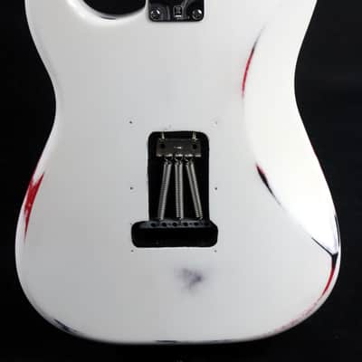 Custom Painted and Upgraded (Aged and Worn) Fender Squier CXS Strat With Matching Headstock and Pickguard image 5
