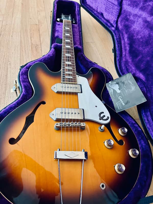 Epiphone Elitist Casino, w/Case, Near Mint, 2008 - Vintage Sunburst image 1