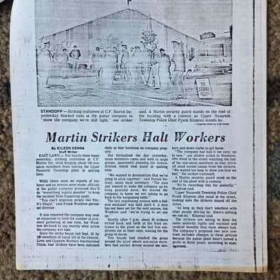 Vintage 1978 CF Martin Strike Information Packet w/ Letter to Dealers! image 7
