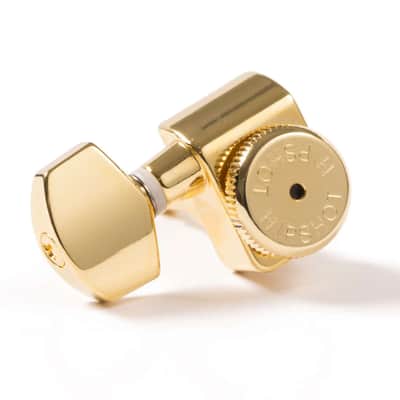 Hipshot Fender Drop-in Upgrade Directrofit locking 2-pin tuner kit, Gold Lefty