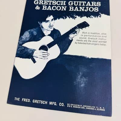 Gretsch Guitars & Bacon Banjos Foldout Brochure – Circa 1962 image 1