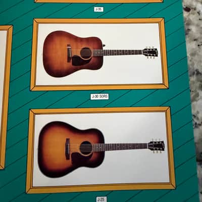 Gibson Acoustic Guitar Brochure 1986 dove hummingbird J 100 180 45 200 25 30 35 catalog image 5