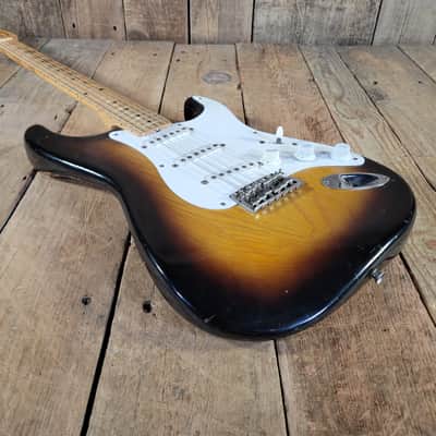 Fender 1955 Stratocaster Sunburst One-Piece Ash Body Excellent image 13