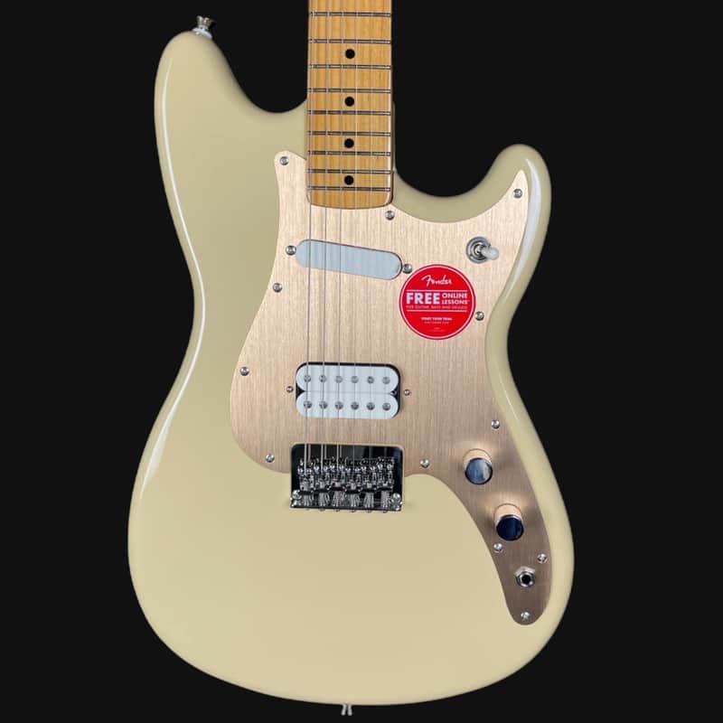Fender Squier Classic Vibe Duo-Sonic HS MN Electric Guitar in Gold Anodized Pickguard Desert Sand image 1