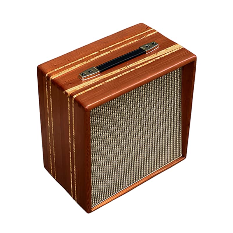 Ashen 112 Custom Guitar Speaker Cabinet Redwood White Stripes (empty) image 1