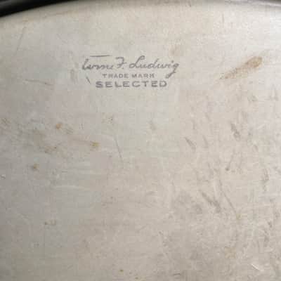 Early 1920s Ludwig  Marching Bass Drum 14x28 in Blue and Gold Duco image 11