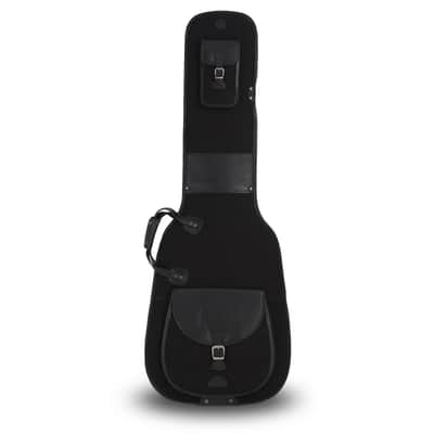 Harvest Fine Leather Black Buffalo & Canvas Electric Bass Guitar Gig Bag image 1