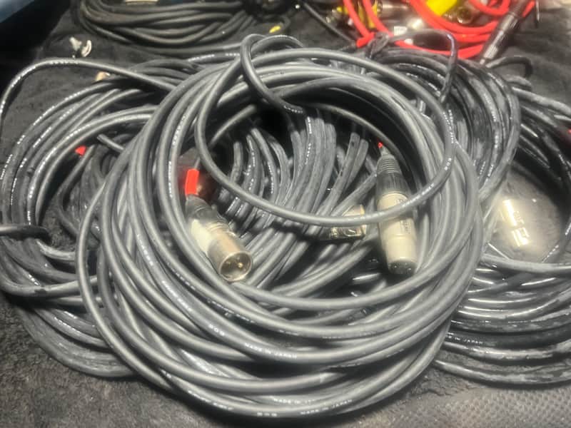 FC Sound 30' XLR Microphone Cables Black