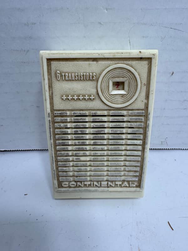 Vintage Continental 6 Transistor Radio Crack Free (Works) image 1