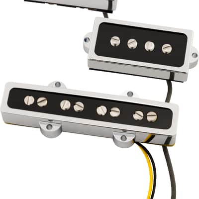 Genuine Fender American Cobalt Chrome P/J Bass Pickup Set, 099-2377-000 image 2