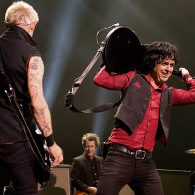 Gibson Les Paul Jr Green Day THE Black American Flag Owned by Billie Joe Armstrong image 17