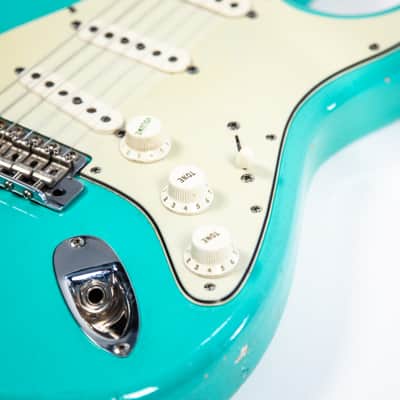 1965 Fender Stratocaster Surf Green Owned by Brian Setzer image 17