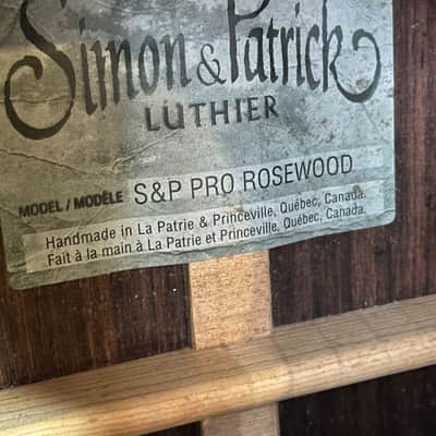 Simon & Patrick S&P Pro Rosewood (1997, Luthier Range) Electro/Acoustic Guitar image 2