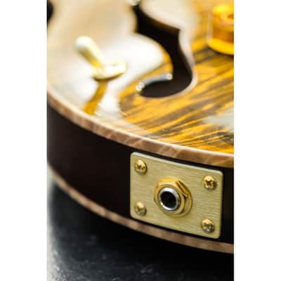 2001 PRS Private Stock Hollow Body II TI reverse LH lefthanded yellow tiger image 24