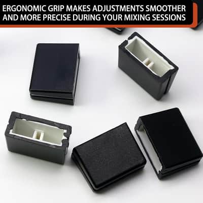 10pcs Fader Caps, Mixer Slider Fader Knobs Black Fader Cap for Pioneer DJM350, 400, 500, 700, 750, 800, 850, 900NEXUS, 900SRT, 900NXS2, 2000, 2000nexus, Easy Installation, Black image 3