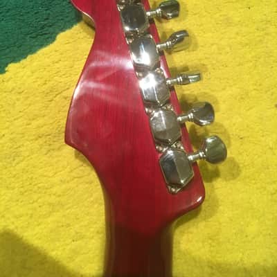 Fender Japan YC-25H Catalina Hanako early 1980s red acoustic Terada 1982-85 MIJ Made in Japan image 10