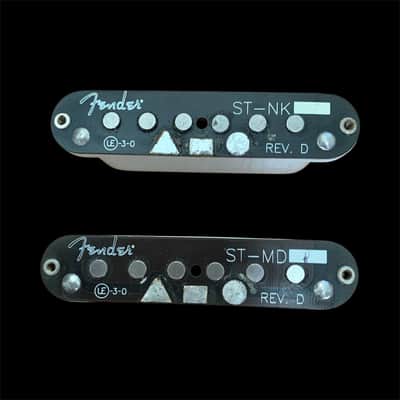 Fender ST-NK/ST-MD Samarium Cobalt Noiseless Neck and Middle Pickup Set - White image 2