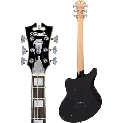 D'Angelico Premier Series Bedford Solidbody Electric Guitar Regular Black Flake image 4