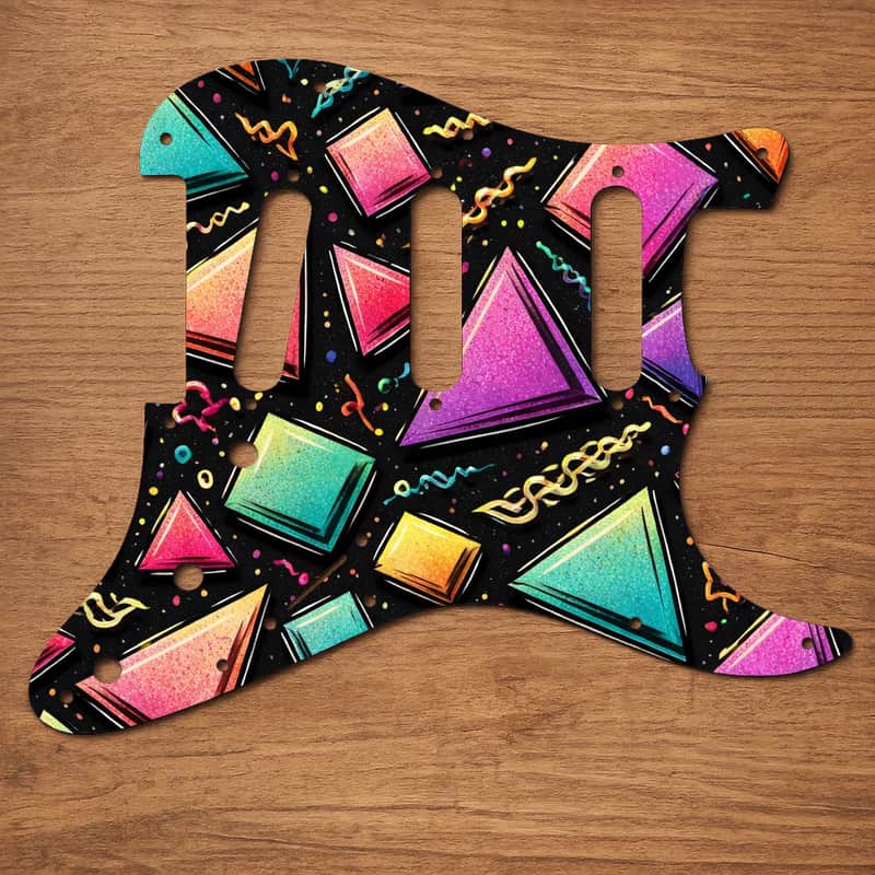 Stratocaster SSS 11 Hole Pickguard USA/Mexico UV Printed Graphics image 1