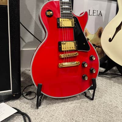 2023 Gibson Custom M2M Les Paul Custom Ferrari Red Bild 8