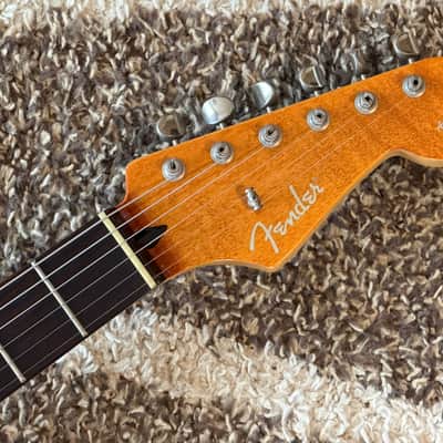 RARE&CLEAN! Fender Japan AST-110DMC Aerodyne Special Flame Maple Top Stratocaster 2006-2008 - Flame Amber Japanese-Market-only Model w/Vanzandt Pup Upgraded MIJ image 4