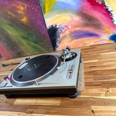 technics turntable sl 1200 mk2 Silver DJ Vinyl Record Lp Player Direct Drive image 2