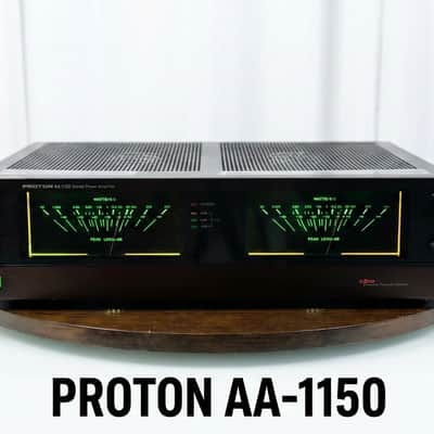 🎶✨ Proton AA-1150 Stereo Power Amplifier — Serviced, Cleaned, Large Dual Green dB Output Meters, Power Envelope Design, Bench Tested image 1