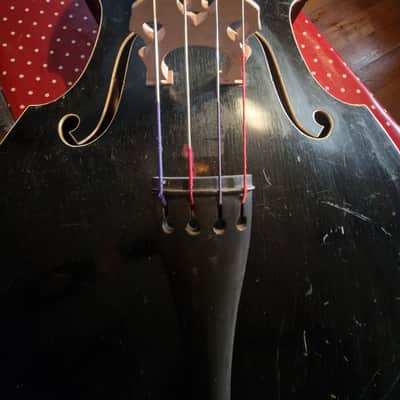 Double Bass Max Hoyer 1940s - Black/wooden image 2
