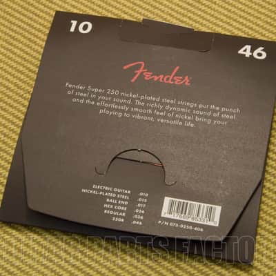073-0250-406 Fender Standard Tension Super 250s 250R Nickel  .010-.046 Electric Guitar Strings image 2