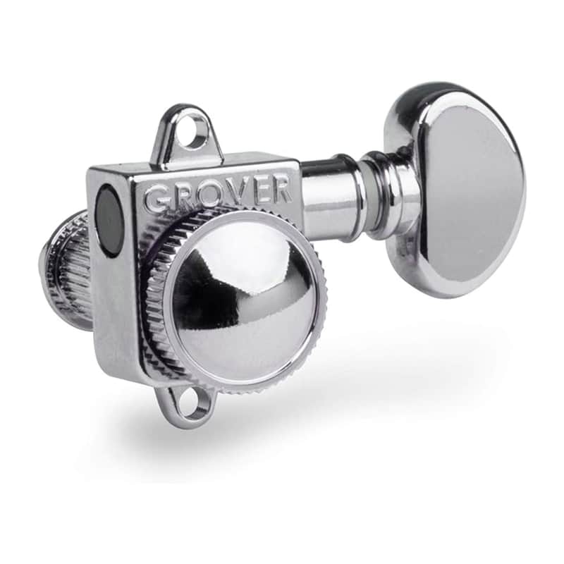 Grover 505FVC Roto-Grip Locking Tuners 6 In-Line - Chrome (Fender Drop-In Replacement) image 1