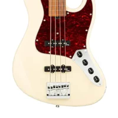 Sadowsky MetroExpress 21-Fret Vintage J/J Bass, Morado Fingerboard, Fretless With Lines, 4-String - Solid Olympic White High Polish image 2
