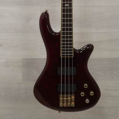 Used Schecter Elite-4 Bass Guitar Red image 1