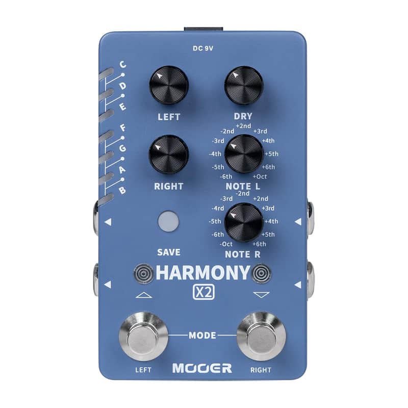 Mooer harmony x2 Dual Channel Harmony Pedal,price Guitar Effects Pedal up to 12 Pitches Each Pitch has 11 Harmony Modes Professional Stereo for Electric Guitar and Bass (Price includes the import duty for US buyer) image 1