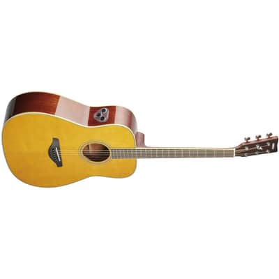 Yamaha FG-TA TransAcoustic Dreadnought Acoustic-Electric Guitar w/ Chorus and Reverb - Vintage Tint image 4
