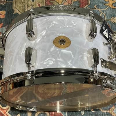 Slingerland Radio King 7” x 14" Solid Maple Snare - White Marine Pearl image 3