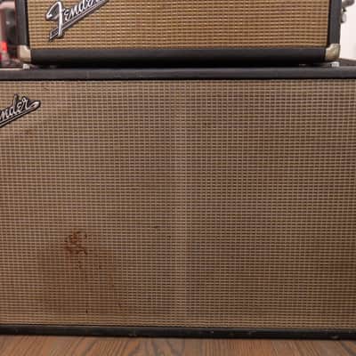 1964 Fender Bassman 2-Channel 50-Watt 2x12" Piggyback Guitar Amp Black Panel image 10