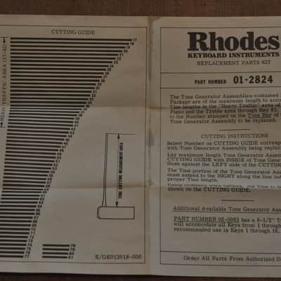 Rhodes Keyboard Instruments Replacement Parts Kit 01-2824 #A Tines image 9