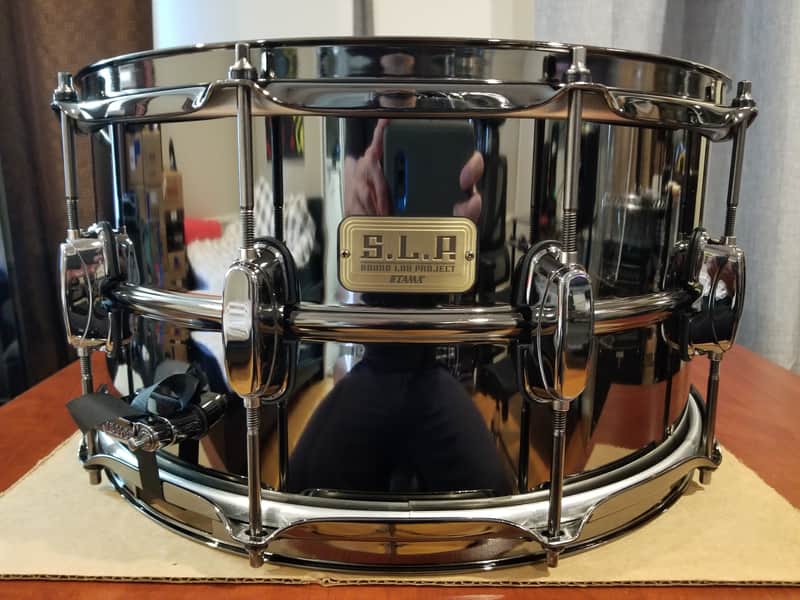 Tama LST158 SLP Big Black Steel Snare Drum - 15x8 image 1