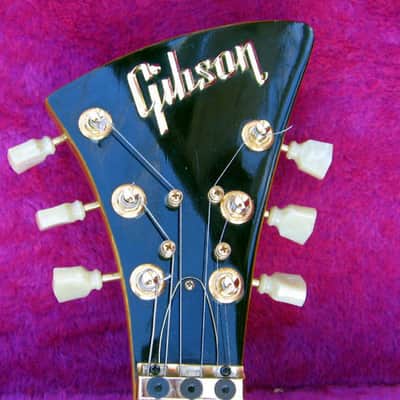 Gibson Moderne repro string guides in polished brass, by Bennett Music Labs image 1