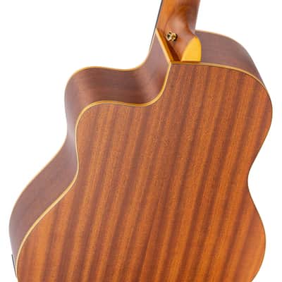 Ortega RCE131SN Family Series Pro Solid Cedar Top Mahogany Neck Cutaway Nylon 6-String Classical Acoustic-Electric Guitar w/Gig Bag image 8