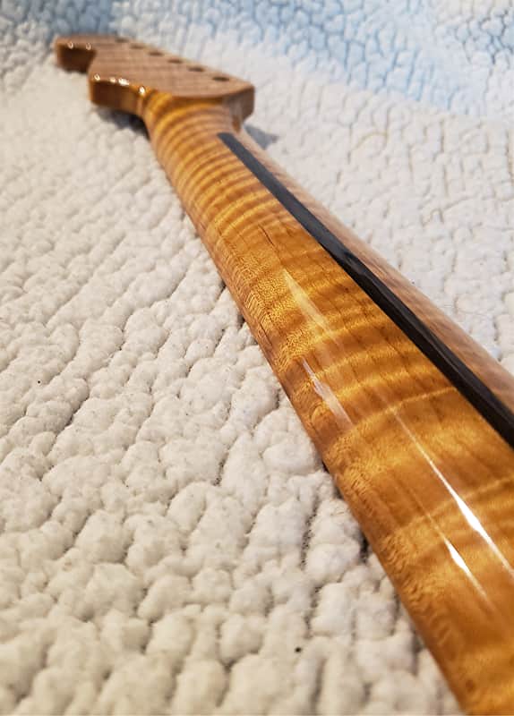 USA made,Roasted flame maple neck,Made to fit a Strat body. # MS-315 image 1
