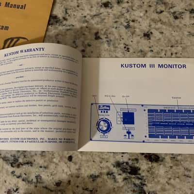 Kustom Monitor Amp Owners Manual & More 70’s image 4