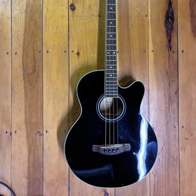 Ibanez AEB5E Acoustic-Electric Bass Guitar Black Pre Amp, Tuner, EQ image 1