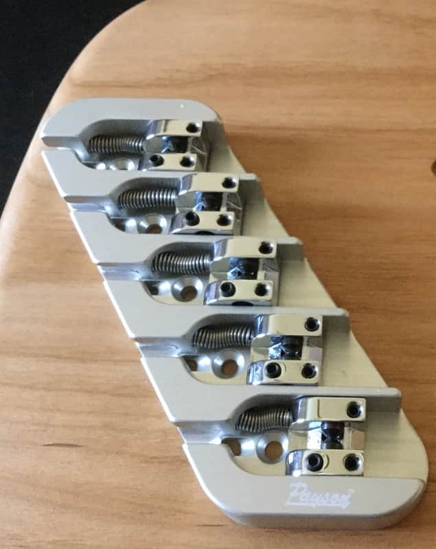 Payson Fanned Fret Multi-Scale Bass Bridge 2016 Satin/Chrome image 1