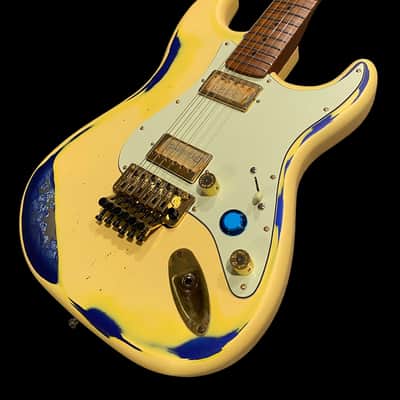 Billy Handy Junior’s Gas Station “RattleStrat” Relics - Olympic White Paisley Finish - w/ HSC - Partscaster Relic - S and T Style Set image 16