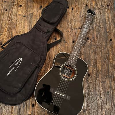 Traveler AG-200EQ Acoustic-Electric HeadlessTravel Guitar - Black image 3