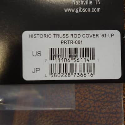 Gibson PRTR-061 1961 "Les Paul" Historic Truss Rod Cover (Black) image 3
